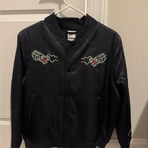 Nike Black Bomber Jacket with Dragon Design